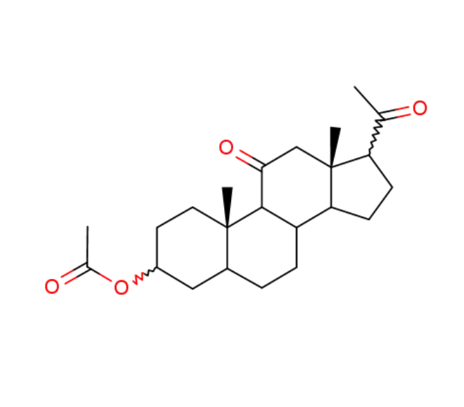 11，20-二氧代-5-β-孕-3-α-基乙酸酯