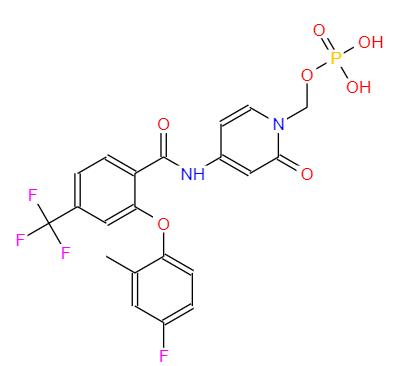 (4-(2-(4-fluoro-2-methylphenoxy)-4-(trifluoromethyl)benzamido)-2-oxo-1l4,2l5-pyridin-1-yl)methyldihydrogenphosphate