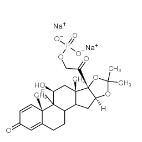 Pregna-1,4-diene-3,20-dione, 9-fluoro-11-hydroxy-16,17-[(1-methylethylidene)bis(oxy)]-21-(phosphonoo