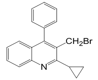 2-环丙基-4-苯基-3-溴甲基喹啉