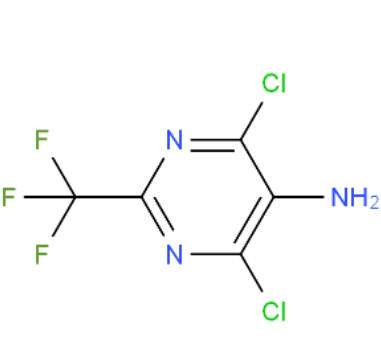 2-三氟甲基-5-氨基-4,6-二氯嘧啶