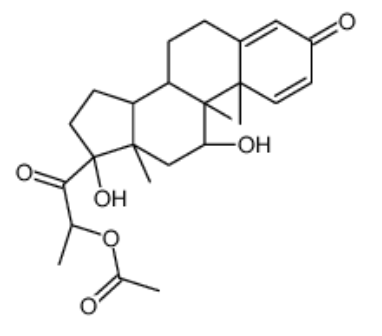 9-fluoro-11beta,17alpha-dihydroxy-17-(S)-lactoylandrosta-1,4-dien-3-one 17beta-acetate