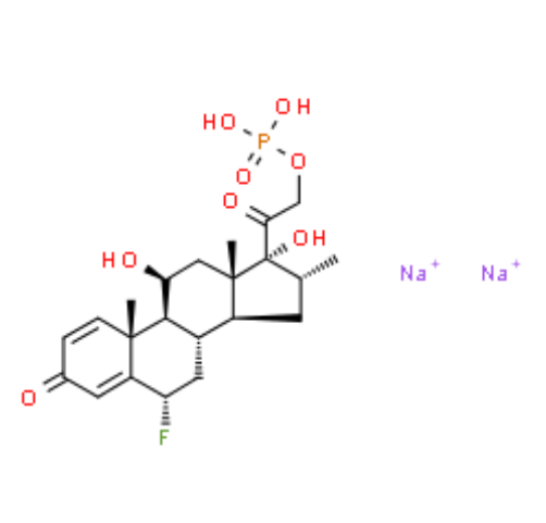 Pregna-1,4-diene-3,20-dione, 6-fluoro-11,17-dihydroxy-16-methyl-21-(phosphonooxy)-, disodium salt, (