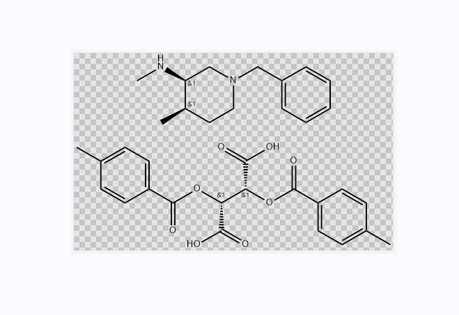 (2R,3R)-2,3-双[(4-甲基苯甲酰基)氧基]丁二酸和 (3R,4R)-N,4-二甲基-1-(苯基甲基)-3-哌啶胺的化合物
