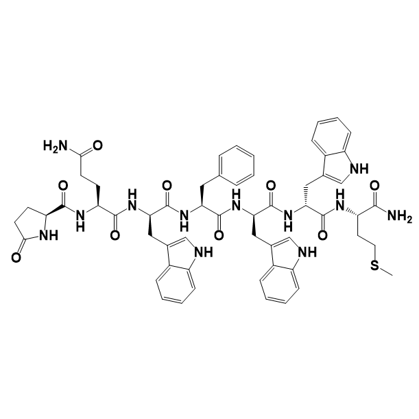 Pyr-Gln-D-Trp-Phe-D-Trp-D-Trp-Met-NH2