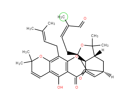 3,11,11-tetramethyl-13-(3-methyl-2-butenyl)-7,15-dioxo-1,5-methano-1H,3H,11H-furo[3,4-g]pyrano[3,2-b]xanthen-1-yl]-, [1R-[1alpha,1(Z),3abeta,5alpha,14aS*