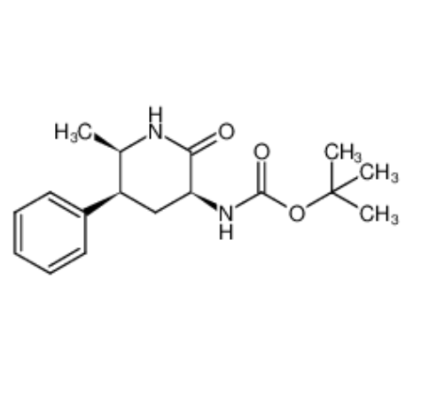 Carbamic acid, N-[(3S,5S,6R)-6-methyl-2-oxo-5-phenyl-3-piperidinyl]-, 1,1-dimethylethyl ester