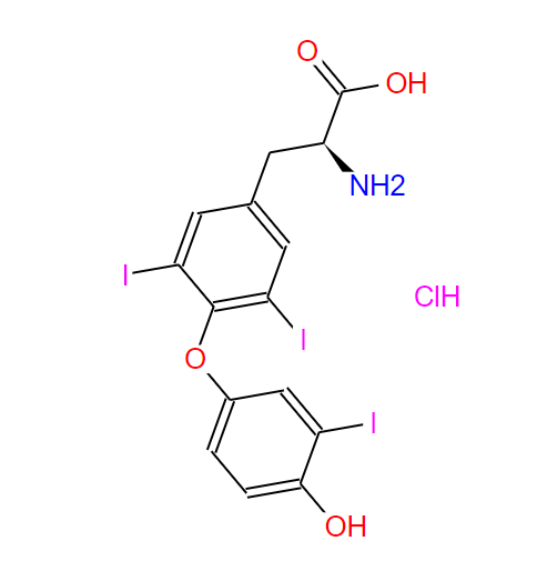 6138-47-2 O-(4-羟基-3-碘苯基)-3,5-二碘-L-酪氨酸盐酸盐