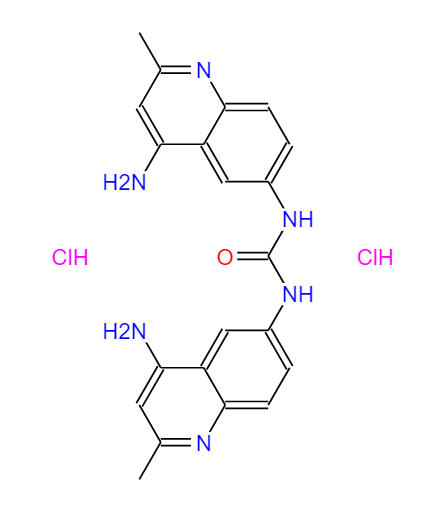 5424-37-3 1,3-二(4-氨基-2-甲基-6-喹啉基)脲二盐酸盐