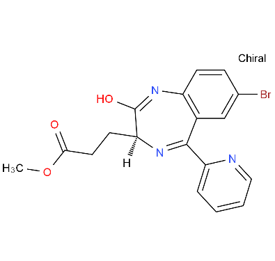 (3S)-7-溴-2,3-二氢-2-氧代-5-(2-吡啶基)-1H-1,4-苯并二氮卓-3-丙酸甲酯