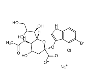 5-溴-4-氯-3-吲哚基-alpha-D-N-乙酰神经氨酸钠盐