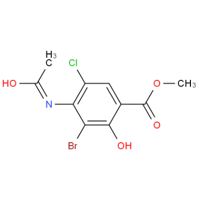 4-甲基-乙酰氨基-3-溴-5-氯-2-羟基-苯甲酸酯