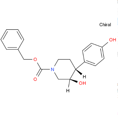 (3R,4R)-3-羟基-4-(4-羟基苯基)哌啶-1-甲酸苄酯