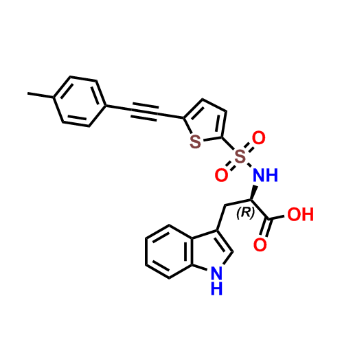 (R)-3-(1H-吲哚-3-基)-2-(5-(对甲苯基炔基)噻吩-2-亚磺酰氨基)丙酸