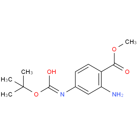 2-氨基-4-(1,1-二甲基乙氧基)羰基氨基-苯甲酸甲酯