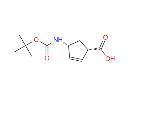 (-)-(1S,4R)-N-叔丁氧羰基-4-氨基环戊-2-烯-1-甲酸
