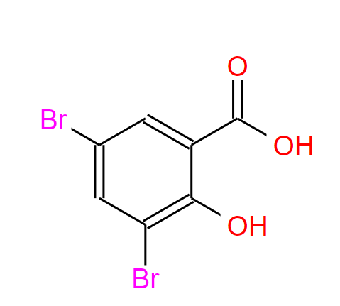 3147-55-5；3,5-二溴-2-羟基苯甲酸