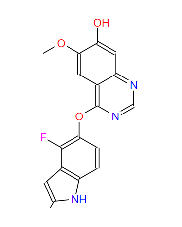 4-(4-氟-2-甲基-1H-吲哚-5-基氧基)-6-甲氧基喹唑啉-7-醇