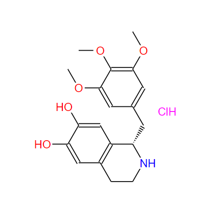 (S)-1,2,3,4-四氢-1-[(3,4,5-三甲氧基苯基)甲基]-6,7-异喹啉二醇盐酸盐