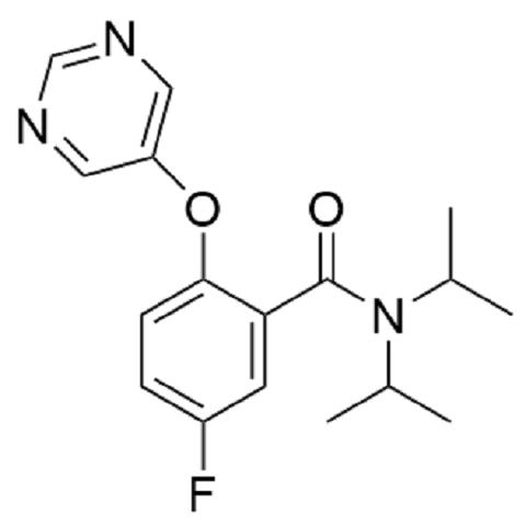 5-氟-N,N-二异丙基-2-(嘧啶-5-基氧基)苯甲酰胺