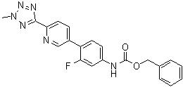 CAS 登录号：1220910-89-3, N-[3-氟-4-[6-(2-甲基-2H-四唑-5-基)-3-吡啶基]苯基]氨基甲酸苄酯