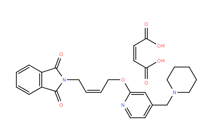 N-[顺-4-[4-(N-哌啶甲基)吡啶-2-氧]-2-丁烯-1-基]邻苯二甲酰亚胺 顺丁烯二酸盐