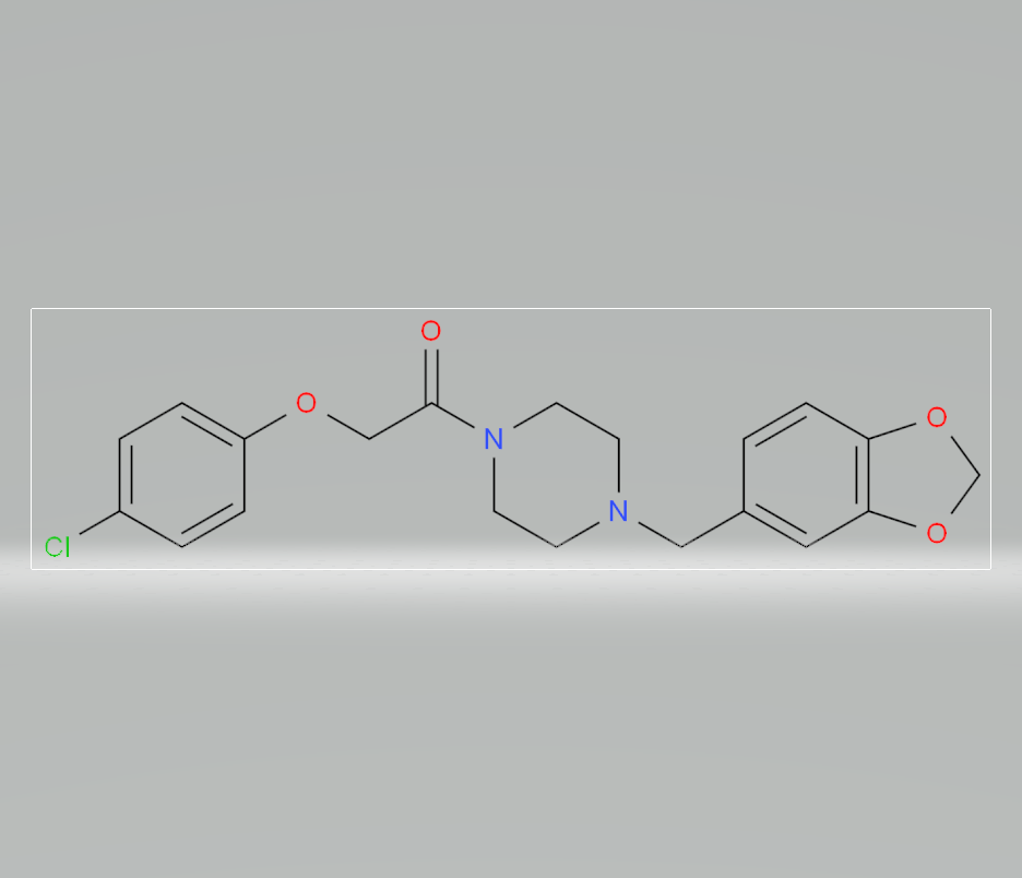 1-(2-[4-氯苯氧基]乙酰基)-4-(3,4-亚甲二氧基苄基)哌嗪