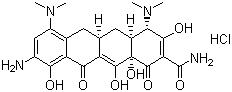 CAS 登录号：149934-21-4, 9-氨基米诺环素盐酸盐