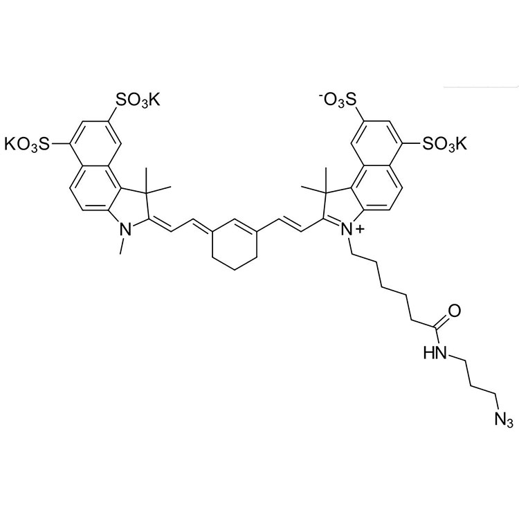 Sulfo-Cyanine7.5 azide，磺酸基Cy7.5 叠氮，Sulfo-Cy7.5 N3