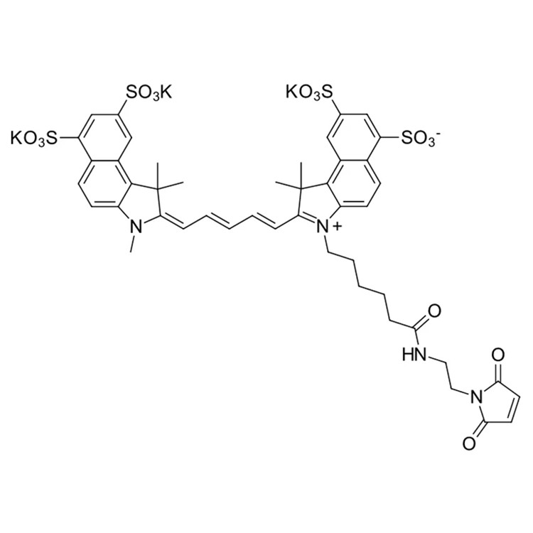 2183440-58-4，Sulfo-Cyanine5.5 mal，磺酸Cy5.5马来酰亚胺