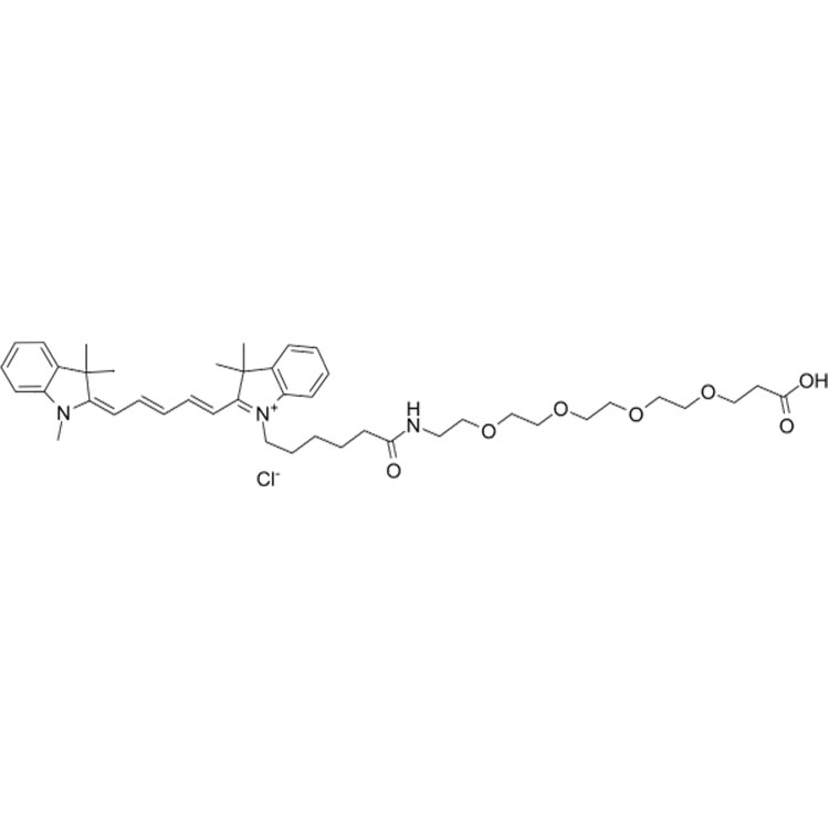 Cy5-PEG4-acid，Cyanine5-PEG4-COOH，氰基-四聚乙二醇-羧酸