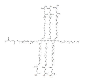 8-ArmPEG-(1Arm-N3,7Arm-carboxylic acid) 