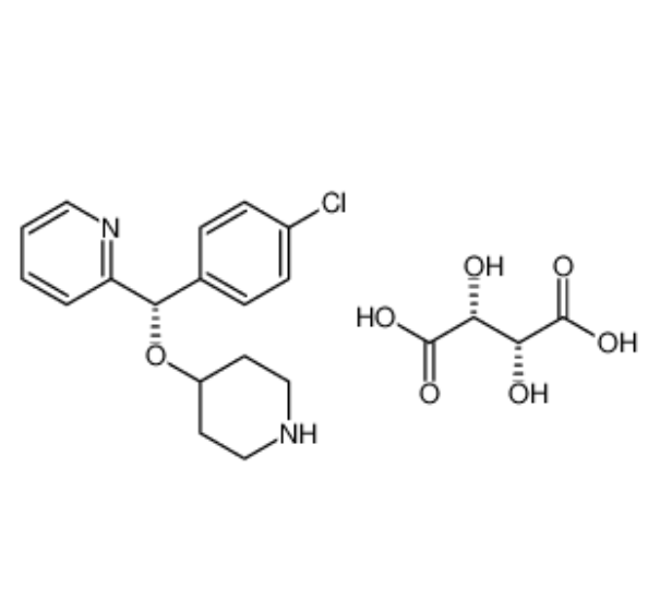 2-[(S)-(4-氯苯基)(4-哌啶基氧基)甲基]吡啶 (2R,3R)-2,3-二羟基丁二酸盐
