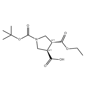REL-(3S,4S)-1-(叔丁氧基羰基)-4-(乙氧羰基)吡咯烷-3-羧酸