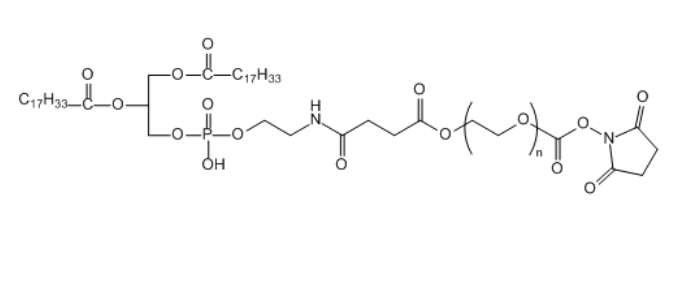 DOPE-PEG-SC 二油酰磷脂酰乙醇胺-聚乙二醇-琥珀酰亚胺碳酸酯
