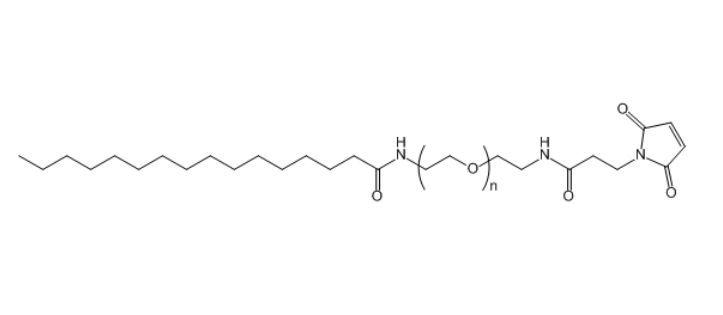 Mal-PEG-Palmitic acid 软脂酸-聚乙二醇-马来酰亚胺