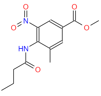 152628-01-8;4-丁酰胺基-3-甲基-5-硝基苯甲酸甲酯