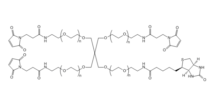 4-ArmPEG-(3Mal-1Biotin)