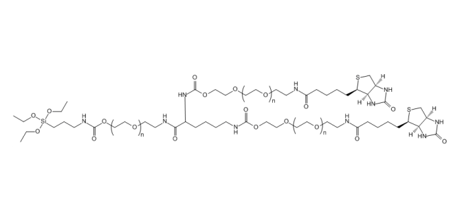 3-ArmPEG-(1Silane-2Biotin)