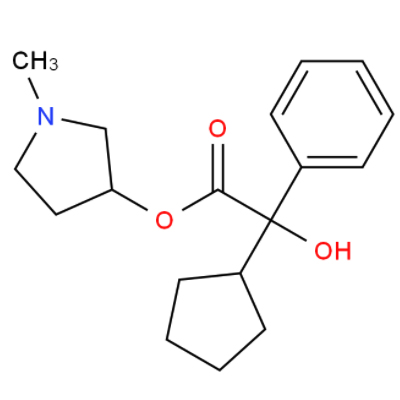 2-环戊基-扁桃酸N-甲基-吡咯烷-3-醇酯 13118-11-1