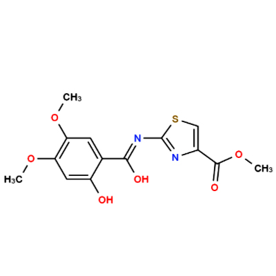 2-[(2-羟基-4,5-二甲氧基苯甲酰基)氨基]-4-噻唑羧酸甲酯 877997-99-4