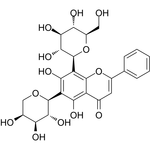 白杨素-6-C-阿拉伯糖-8-C-葡萄糖苷，185145-33-9 ，厂家现货直采。