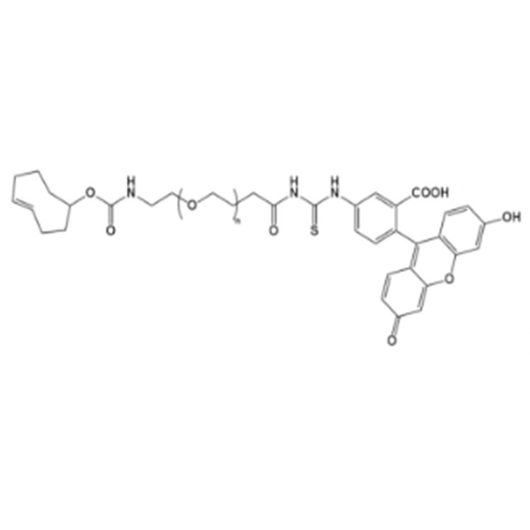 TCO-PEG-FITC，TCO-PEG-Fluorescein，反式环辛烯PEG荧光素