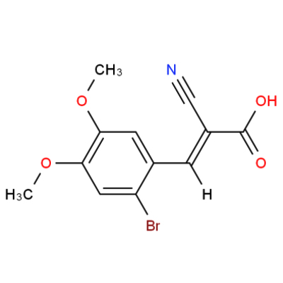 3-(2-溴-4, 5-二甲氧基苯基)-2-腈基-2-丙烯酸 41234-19-9