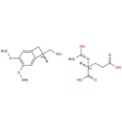 （1S）-4,5-二甲氧基-1-（氨甲基）-苯并环丁烷N-乙酰基-L-谷氨酸盐