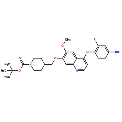 6-甲氧基-7-(N-BOC-4-哌啶甲氧基)-4-(2-氟-4-氨基-苯氧基)-喹啉