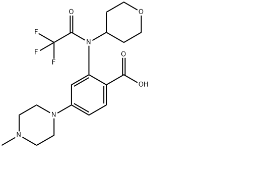 4-（4-甲基哌嗪-1-基）-2-（2,2,2-三氟-N-（四氢-2H-吡喃-4-基）乙酰胺）苯甲酸