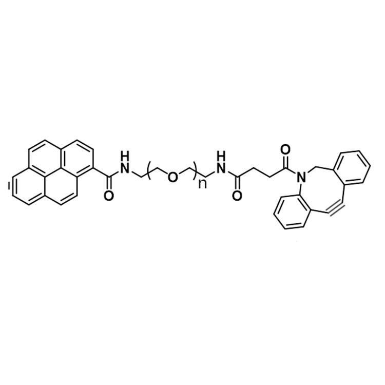 Pyrene-PEG-DBCO；芘丁酸-聚乙二醇-二苯并环辛炔