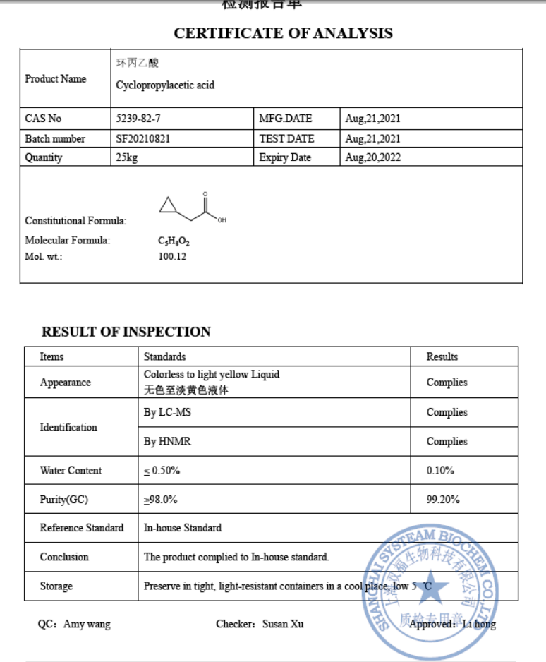 现货供应环丙乙酸