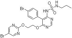 CAS 登录号：441798-33-0, 马西替坦, N-[5-(4-溴苯基)-6-[2-[(5-溴-2-嘧啶基)氧]乙氧基]-4-嘧啶基]-N'-丙基磺酰胺